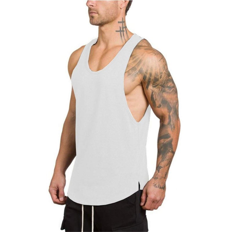 Muscle Killer 3-Pack Men's Muscle Gym Workout Stringer Tank Tops Bodybuilding Fitness T-Shirts (Small, Black+Gray+White) - Image 4